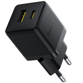   Baseus Palm 2in1 USB-C-USB-A hálózati gyorstöltő adapter, 30W, fekete