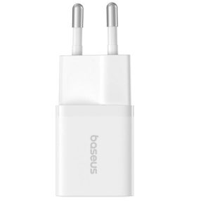   Baseus GaN5 Mini USB-C hálózati gyorstöltő adapter, 25W, fehér