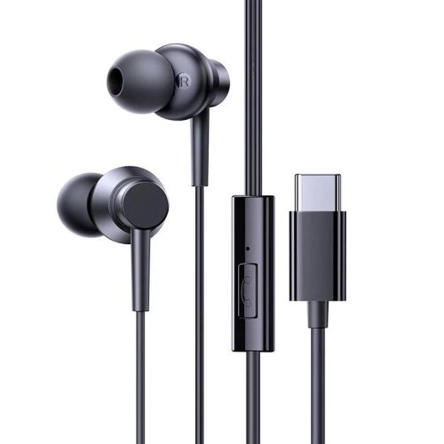 Baseus Encok CZ11 USB-C vezetékes mikrofonos fülhallgató, fekete