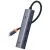 Baseus UltraJoy Series 5in1 USB-C HUB elosztó adapter / dokkoló, szürke (HDMI 4K@30Hz + 4x USB 3.0)