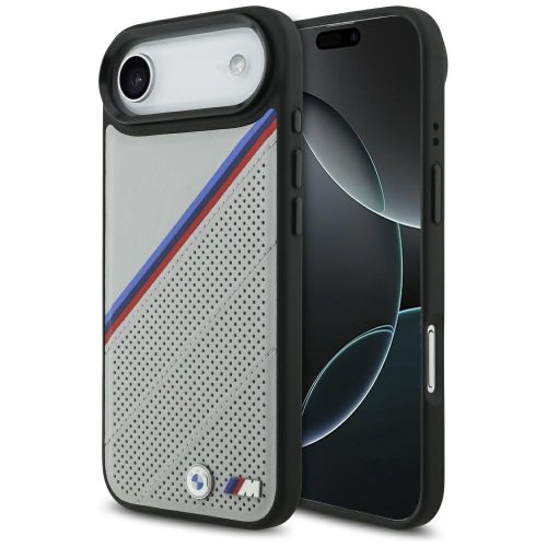 BMW M Tricolor Metal Logo Apple iPhone Air (2025) MagSafe hátlap tok, szürke
