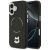 Karl Lagerfeld Choupette Pin Apple iPhone 17 MagSafe kompatibilis hátlap tok, fekete