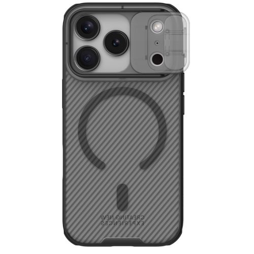 Nillkin CamShield Pro Magnetic Apple iPhone 17 Pro mágneses műanyag hátlap tok, átlátszó-fekete