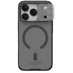   Nillkin CamShield Pro Magnetic Apple iPhone 17 Pro Max mágneses műanyag hátlap tok, átlátszó-fekete