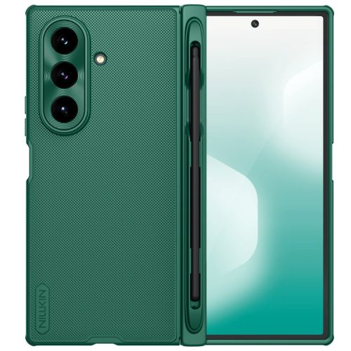 Nillkin Super Frosted Fold Samsung Galaxy Z Fold 7 mágneses műanyag hátlap tok + S-pen, zöld