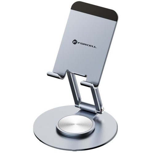 Forcell F-Grip Fold Stand 3 360 állítható / dönthető / összecsukható asztali tablet tartó, szürke