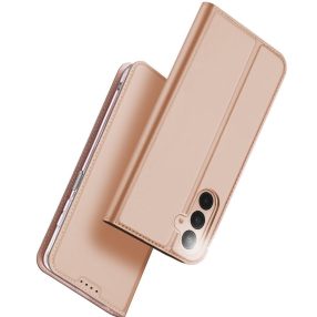   Dux Ducis Skin Pro Samsung Galaxy A17 kitámaszható műbőr tok kártyatartóval, rozéarany