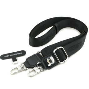   Karl Lagerfeld Universal Crossbody Strap Karl Patch univerzális nyak / vállpánt, fekete