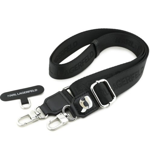 Karl Lagerfeld Universal Crossbody Strap Karl Patch univerzális nyak / vállpánt, fekete