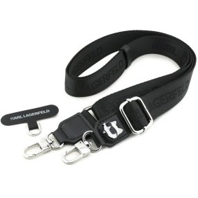   Karl Lagerfeld Universal Crossbody Strap Choupette Patch univerzális nyak / vállpánt, fekete