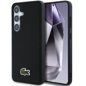   Lacoste Iconic Petit Pique Woven Logo Samsung Galaxy S25 MagSafe tok, fekete