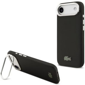   Lacoste Iconic Petit Pique Camera Stand Apple iPhone Air (2025) MagSafe tok kitámasztóval, fekete