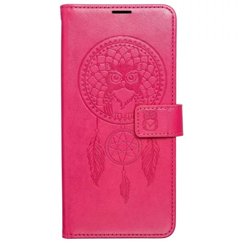 Mezzo Book Xiaomi Redmi 15 4G / 15 5G kinyitható tok kártyatartóval, álomfogó minta, magenta