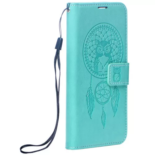Mezzo Book Xiaomi Redmi 15 4G / 15 5G kinyitható tok kártyatartóval, álomfogó minta, zöld