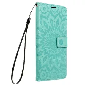   Mezzo Book Xiaomi Redmi 15 4G / 15 5G kinyitható tok kártyatartóval, mandala minta, zöld