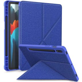   Origami Smart Case Apple iPad Air 11 (2024 / 2025) / iPad Air 4 / 5 (2020 / 2022) mappa tok, érintőceruza tartóval, kék