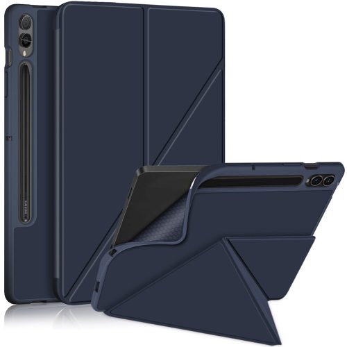 Origami Smart Case Apple iPad 11 2025 / iPad 10.9 2022 mappa tok, érintőceruza tartóval, sötétkék