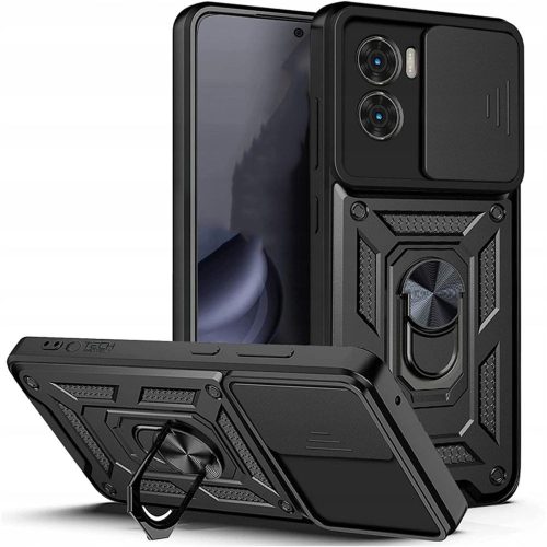 Tech-Protect Camshield Pro Poco X7 Pro strapabíró tok kameravédelemmel, kitámasztóval, fekete