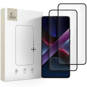   Tech-Protect Glass Fit+ Xiaomi Poco X7 Pro kijelzővédő üvegfólia, fekete (2db)