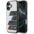 BMW M IML Metal Buttons Tricolor Lines Apple iPhone 17 MagSafe hátlap tok, antracit szürke