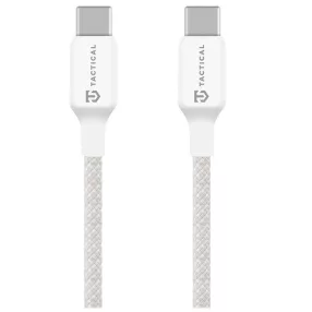  Tactical Stitch Thread USB-C-USB-C töltő- és adatkábel, szilikon, 1m, fehér
