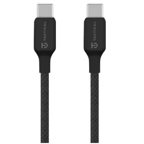   Tactical Stitch Thread USB-C-USB-C töltő- és adatkábel, szilikon, 1m, fekete