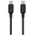 Tactical Stitch Thread USB-C-USB-C töltő- és adatkábel, szilikon, 1m, fekete