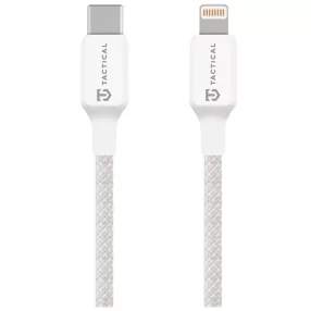   Tactical Stitch Thread USB-C-Lightning töltő- és adatkábel, szilikon, 1m, fehér
