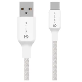   Tactical Stitch Thread USB-A-USB-C töltő- és adatkábel, szilikon, 1m, fehér