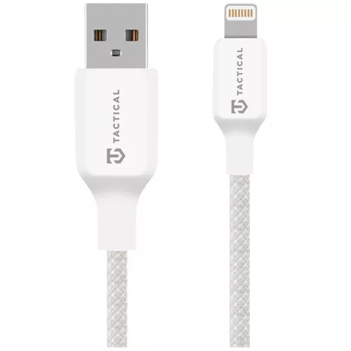 Tactical Stitch Thread USB-A-Lightning töltő- és adatkábel, szilikon, 1m, fehér