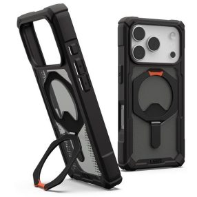   UAG Plasma XTE Apple iPhone 17 Pro Max hátlap tok kitámasztóval, MagSafe, black/pop orange