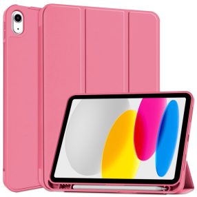   Tech-Protect Sc Pen Apple iPad 11 2025 / 10.9 2022 oldalra nyíló, kitámasztható mappa tok ceruza tartóval, magenta
