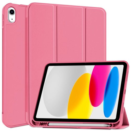 Tech-Protect Sc Pen Apple iPad 11 2025 / 10.9 2022 oldalra nyíló, kitámasztható mappa tok ceruza tartóval, magenta