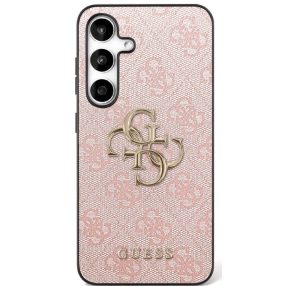   Guess 4G Big 4G Classic Logo Samsung Galaxy S25 FE hátlap tok kameravédő peremmel, rózsaszín