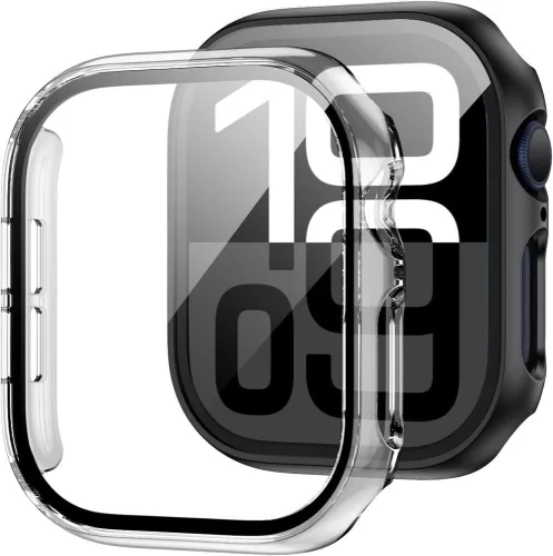 Tech-Protect Defense360 Apple Watch 11 / Watch 10 46mm ütésálló tok kijelzővédelemmel, átlátszó