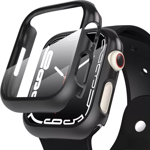 Tech-Protect Defense360 Apple Watch 7 / 8 / 9 (45mm) ütésálló tok kijelzővédelemmel, fekete
