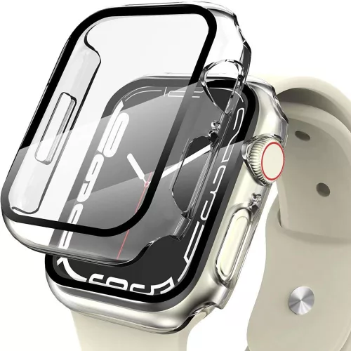 Tech-Protect Defense360 Apple Watch 7 / 8 / 9 (41mm) ütésálló tok kijelzővédelemmel, átlátszó