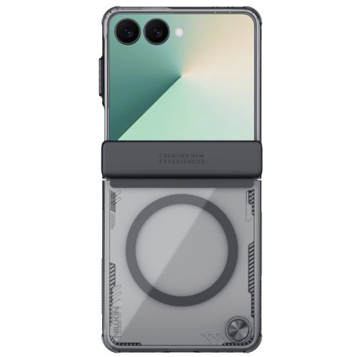 Nillkin Iceblade Prop Magnetic Samsung Galaxy Z Flip 7 mágneses tok, fekete-átlátszó