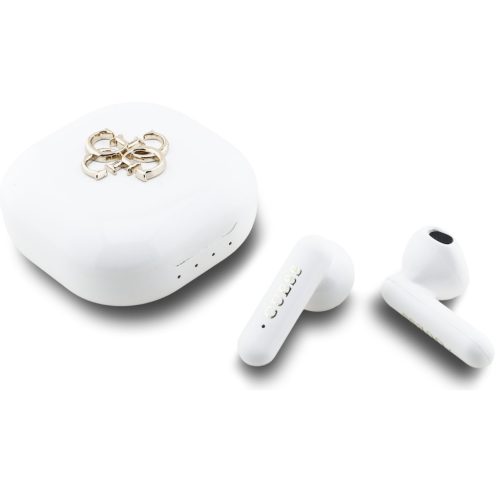 Guess 4G Metal Logo TWS vezeték nélküli fülhallgató, fehér-arany