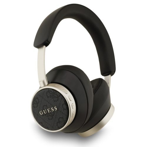 Guess PU Leather 4G Classic Logo ENC TWS vezeték nélküli fejhallgató, fekete-arany