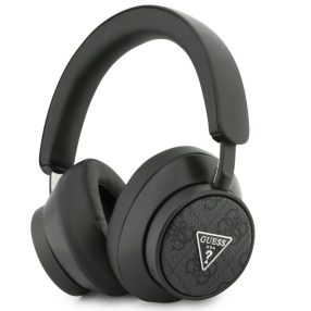   Guess PU Leather 4G Triangle Logo ENC TWS vezeték nélküli fejhallgató, fekete