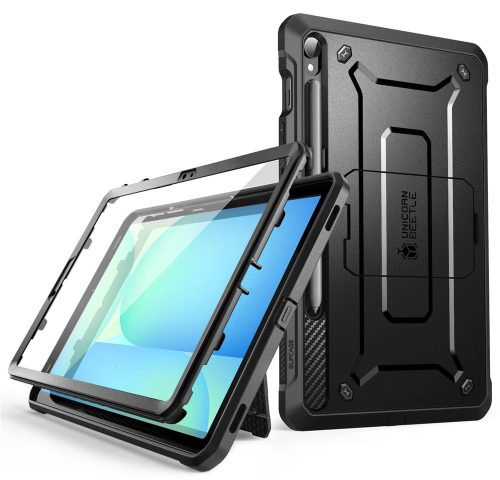 Supcase Unicorn Beetle Pro Samsung Galaxy Tab S9 FE / Tab S10 FE / S9 / S10 Lite ütésálló tok kitámasztóval, fekete