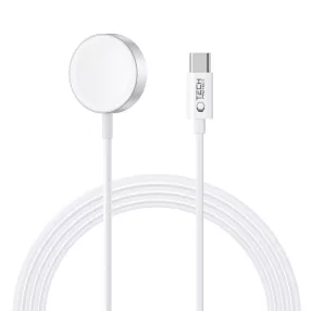   Tech-Protect UltraBoost Magnetic Apple Watch töltő USB-C kábellel, 120cm, fehér
