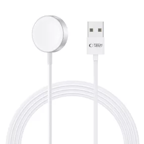   Tech-Protect UltraBoost Magnetic Apple Watch töltő USB-A kábellel, 120cm, fehér