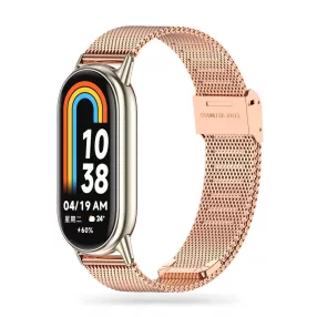   Tech-Protect Milanese Xiaomi Mi Smart Band 10 / Band 9 / Band 8 milánói szíj, rozéarany