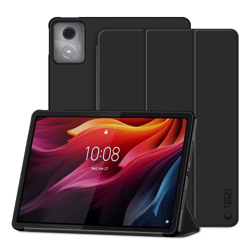 Tech-Protect Lenovo Tab K11 Plus oldalra nyíló, kitámasztható mappa tok, fekete