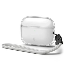   Spigen Liquid Crystal Apple Airpods Pro 3 szilikon tok, csuklópánttal, Crystal Clear, átlátszó