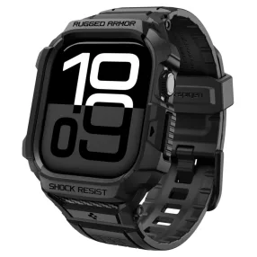   Spigen Rugged Armor Pro 2 Apple Watch 10-11 (46 mm) szíj / tok, Matte Black, fekete