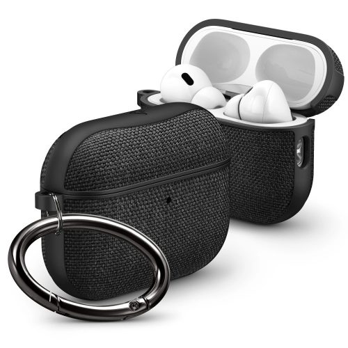 Spigen Urban Fit Apple AirPods Pro 3 tok, karabinerrel, Black, fekete