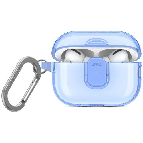 Uniq Glase Pro Apple AirPods Pro 2 tok karabinerrel, kék